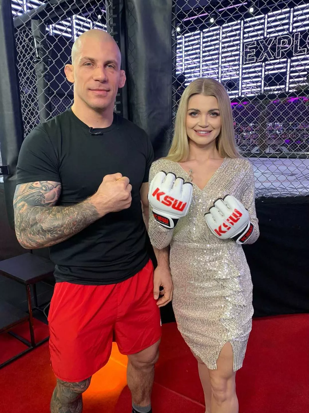 Ciekawy strój Edyty Folwarskiej do walki, prawda?